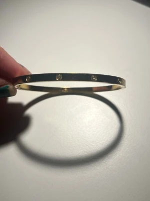 Guldigt armband med stenar  - Stilrent och klassiskt armband från raglady, passar till allt! Spännet släpper ibland men kan fixas! 