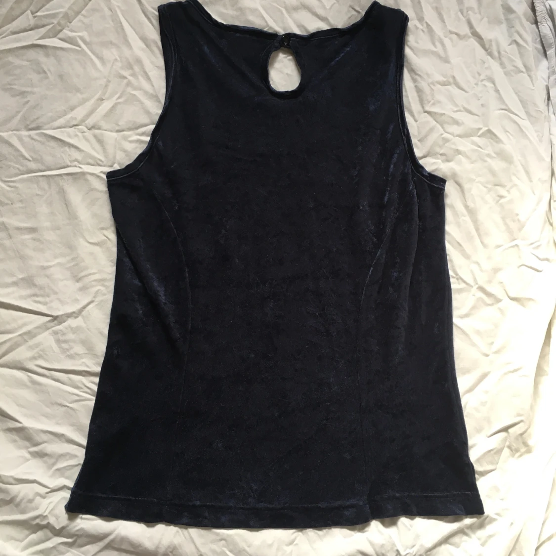 Vintage mörkblå sammetstopp/ linne - 2