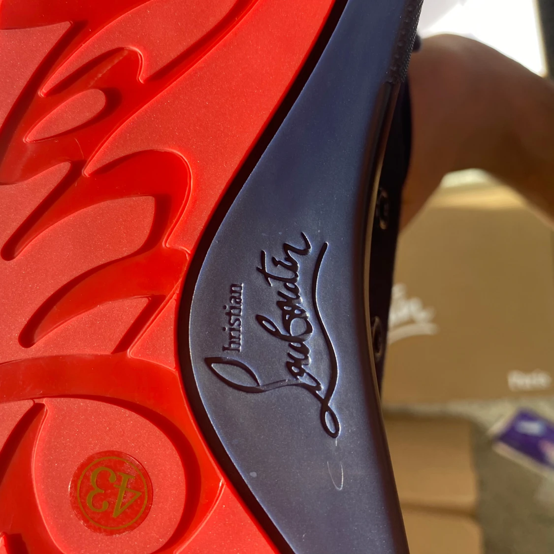 Christian Louboutin blå mockasneakers - 3