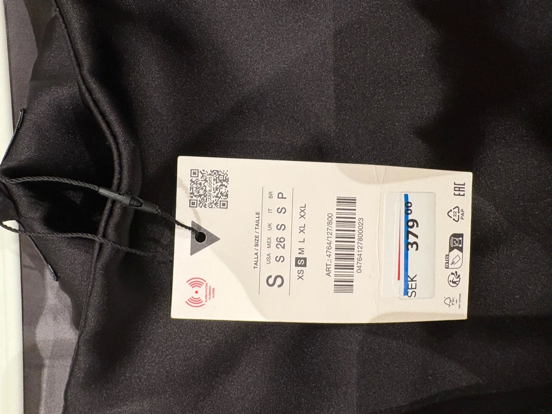 Svart tubtopp med spets Zara  - 2