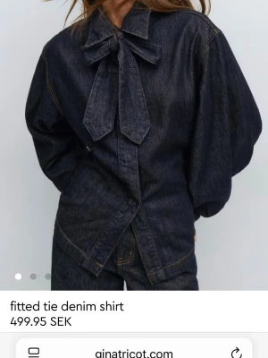 Denim skjorta - Säljer denim skjorta från Gina Tricot, helt ny med prislappen kvar