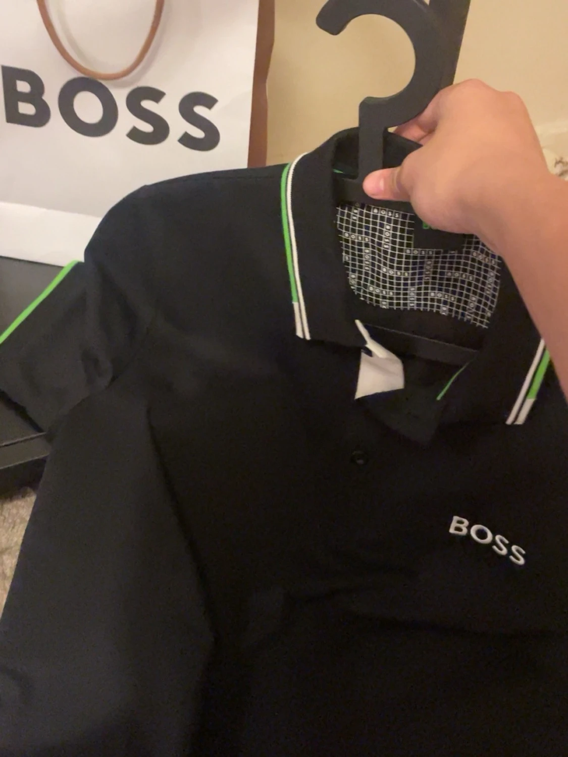 Svart pikétröja från BOSS - 4