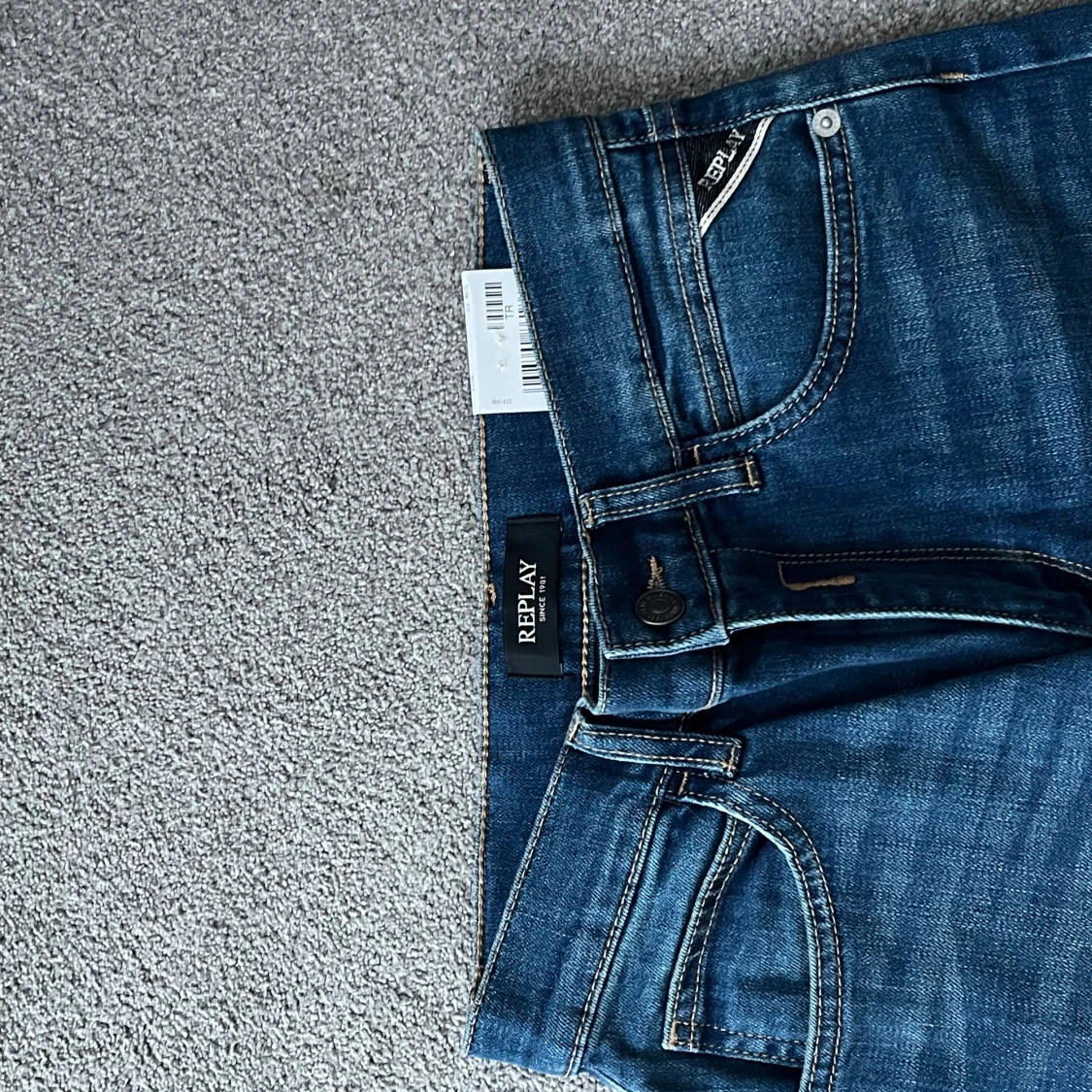 Blå slim fit jeans från Replay - 1
