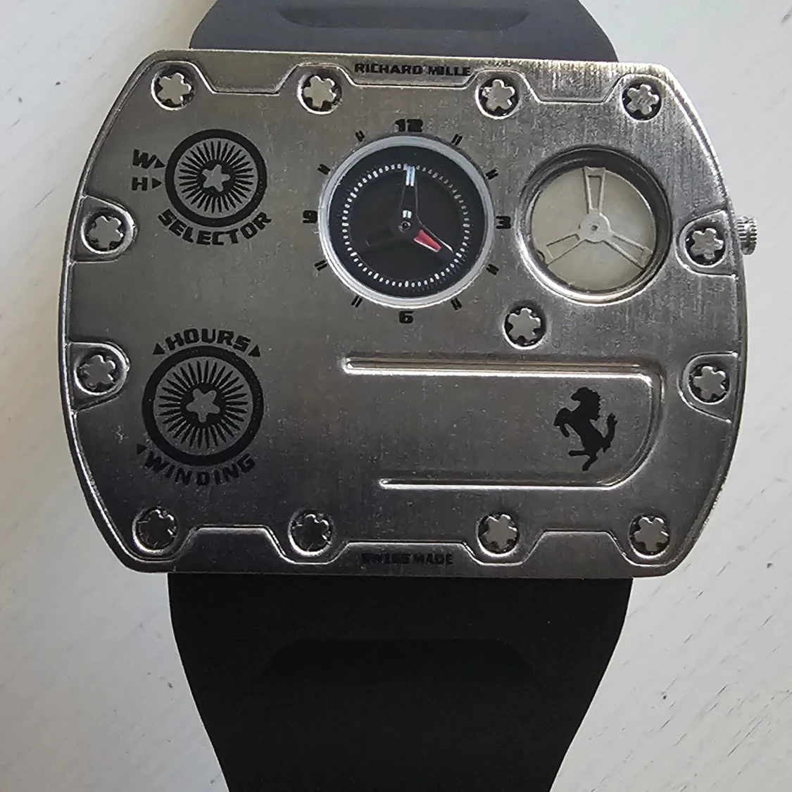 Richard Mille Sportig klocka med svart armband - 3