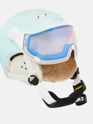 Ljusblå skid/snowboardhjälm CP - En fräsch hjälm från CP med integrerat visir som är perfekt för vintersport. Passar perfekt för alla som vill åka skidor med stil!
