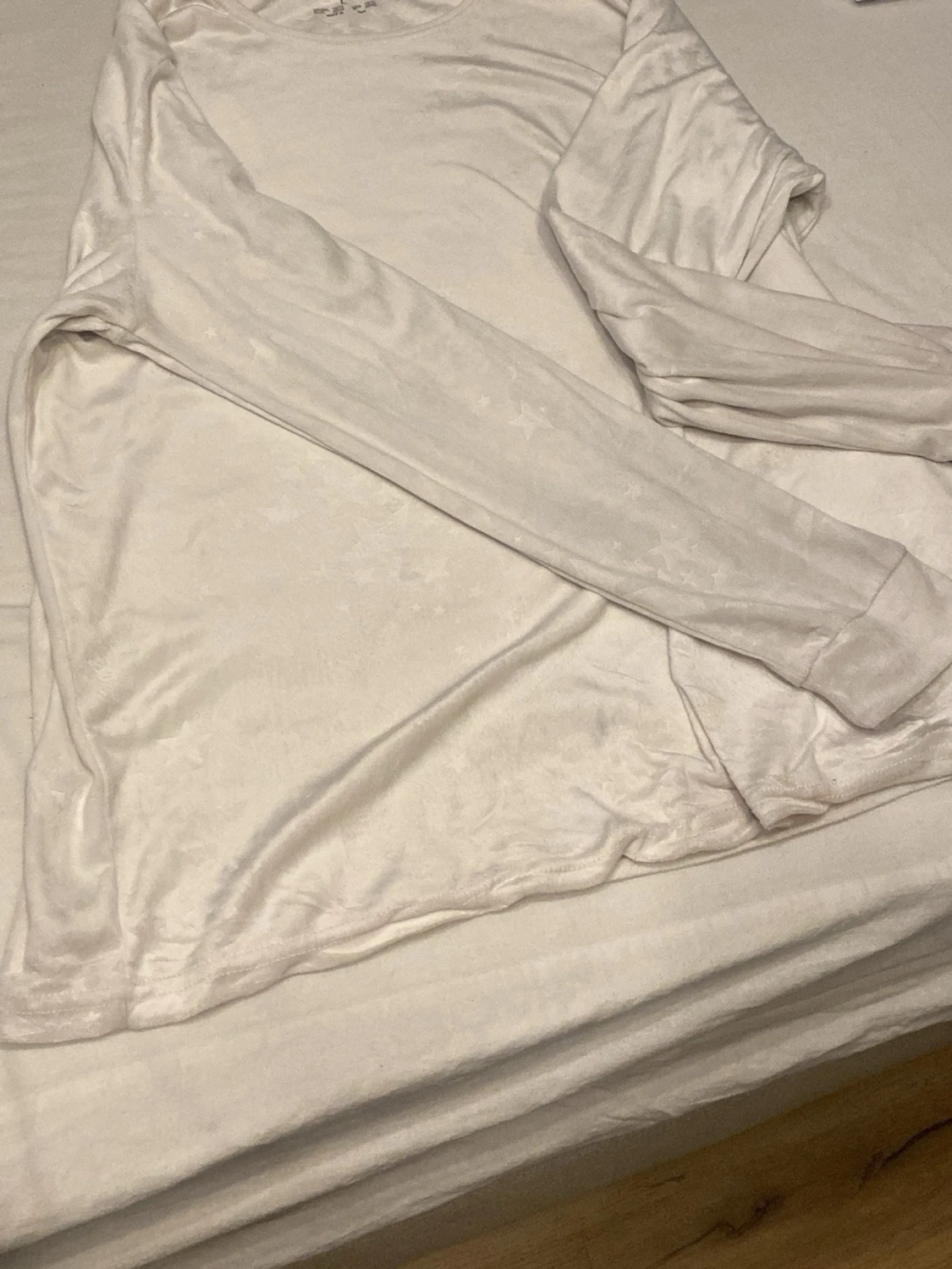 Vit pyjamas set med stjärnmönster - 1