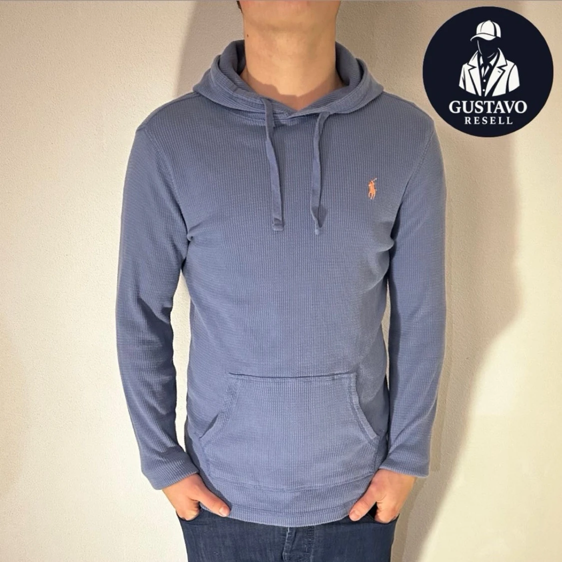 RALPH LAUREN HOODIE LJUSBLÅ EXTREMT FINT SKICK