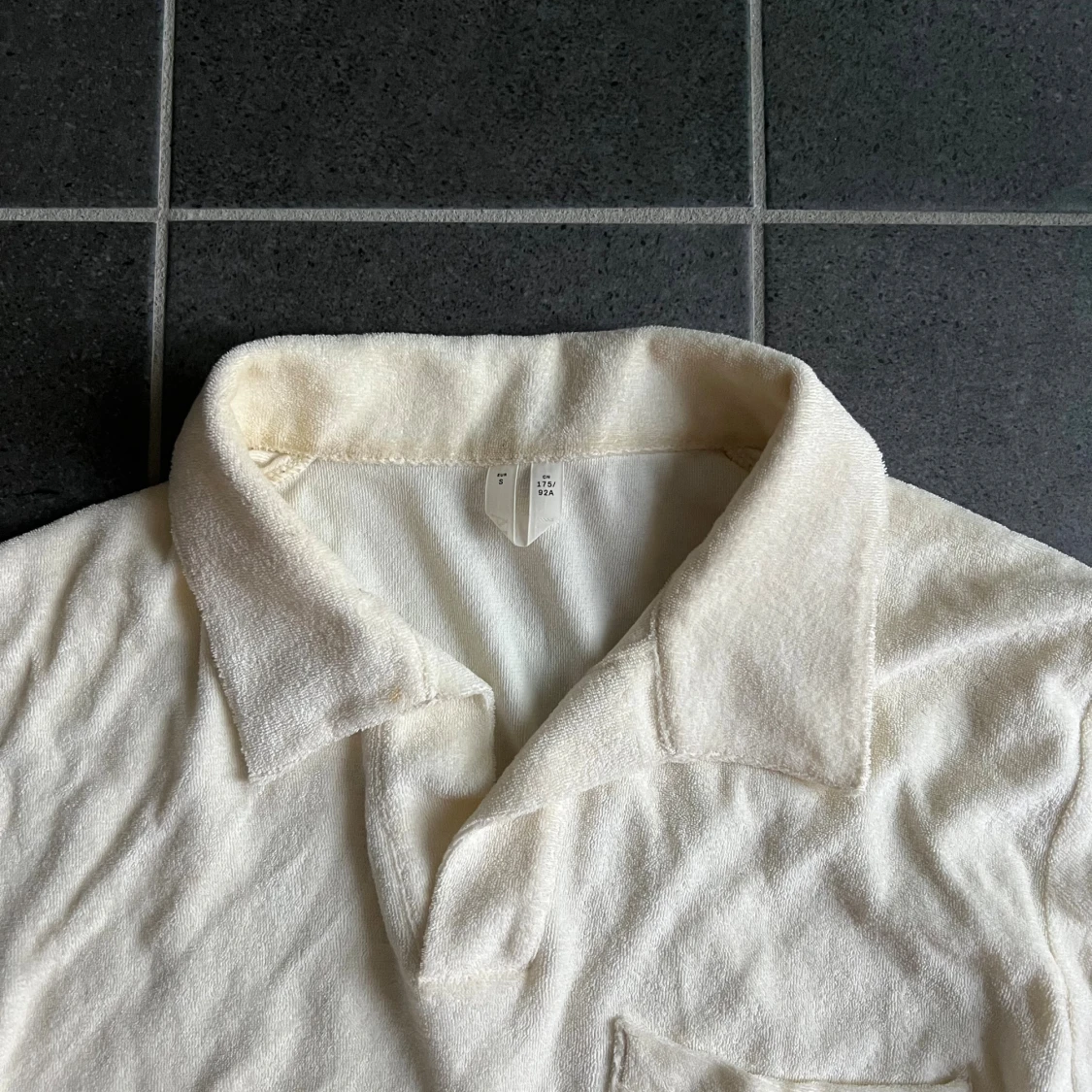 Krämfärgad frotté pike Arket - 1