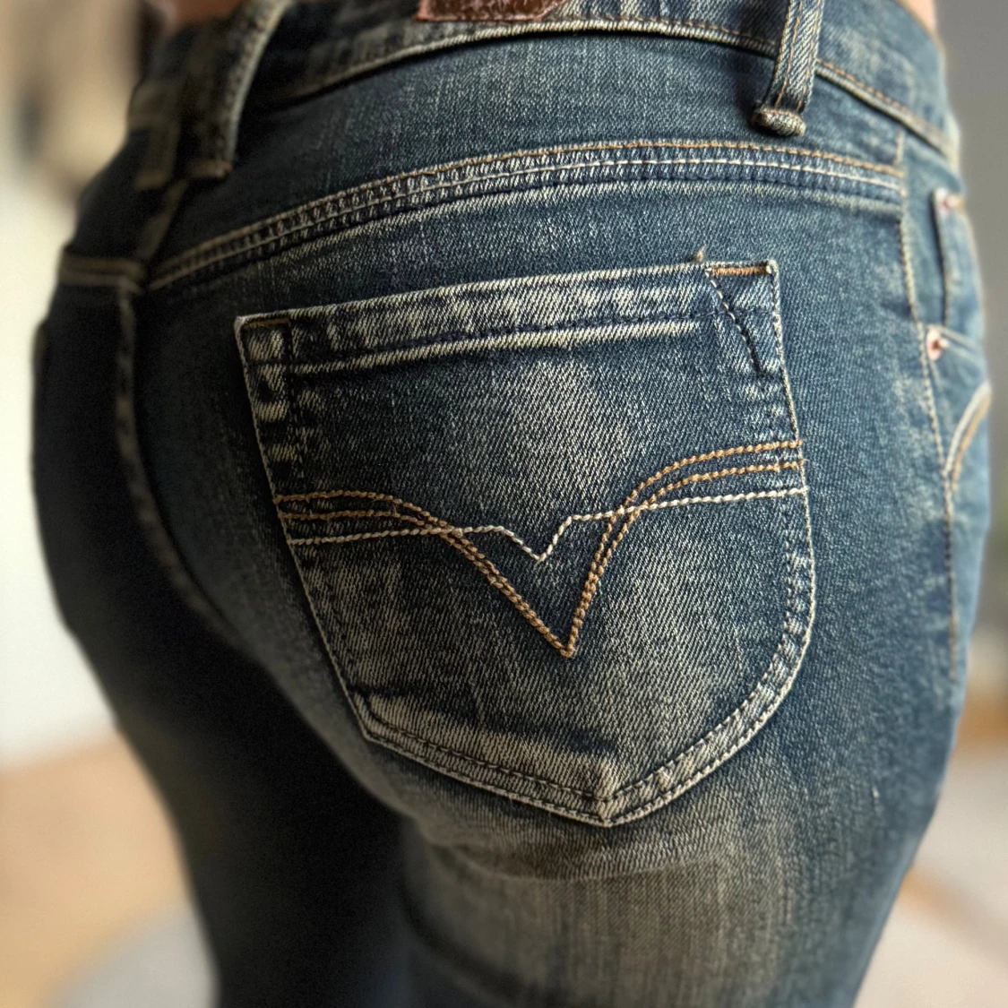 Blå bootcut jeans från MST, stl 29 - 3