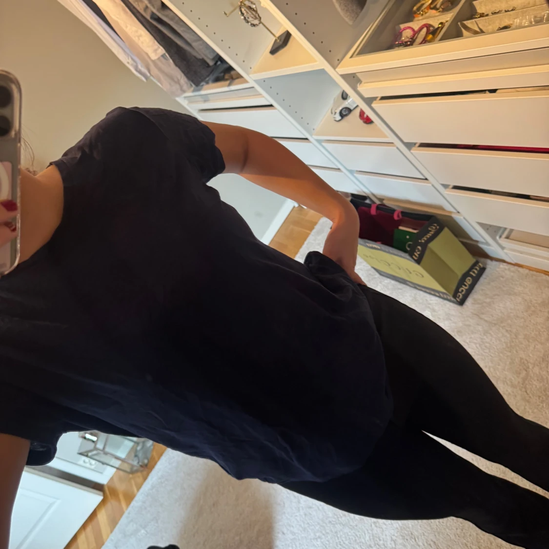 Marinblå basic t-shirt i bomull - 1