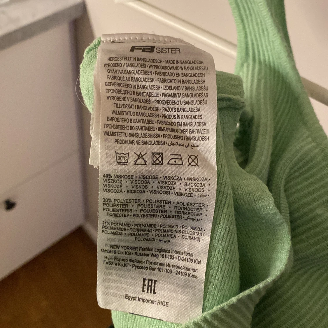 Grön ribbad linnetopp från FB Sister knitwear - 3