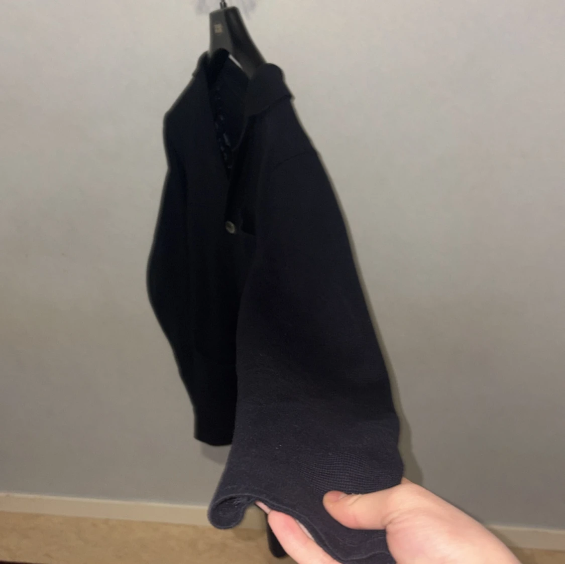 Svart stickad kavaj från Black, M - 3