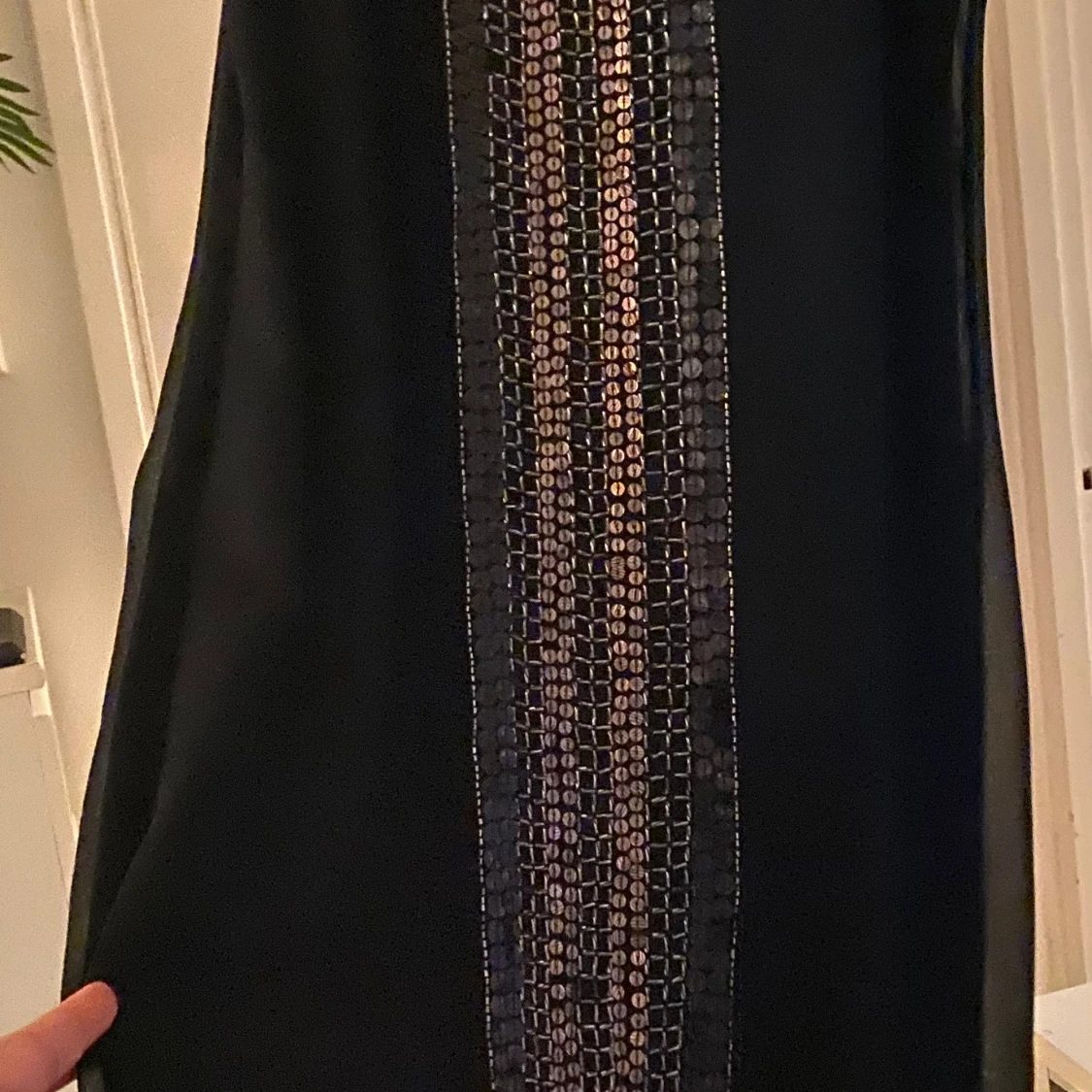 Svart långklänning med paljetter Fransa - 2