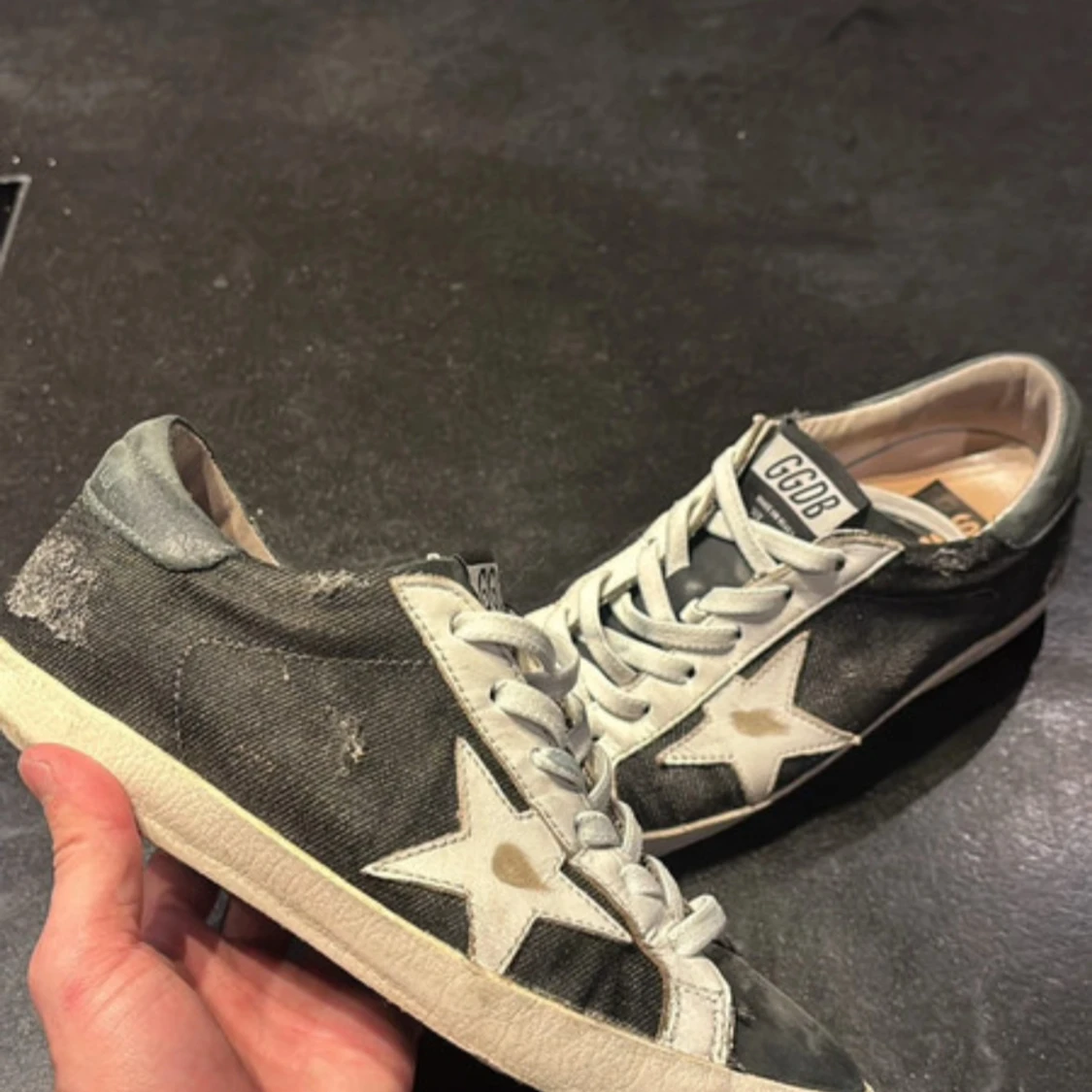 Svarta GGDB sneakers med vit stjärna - 4