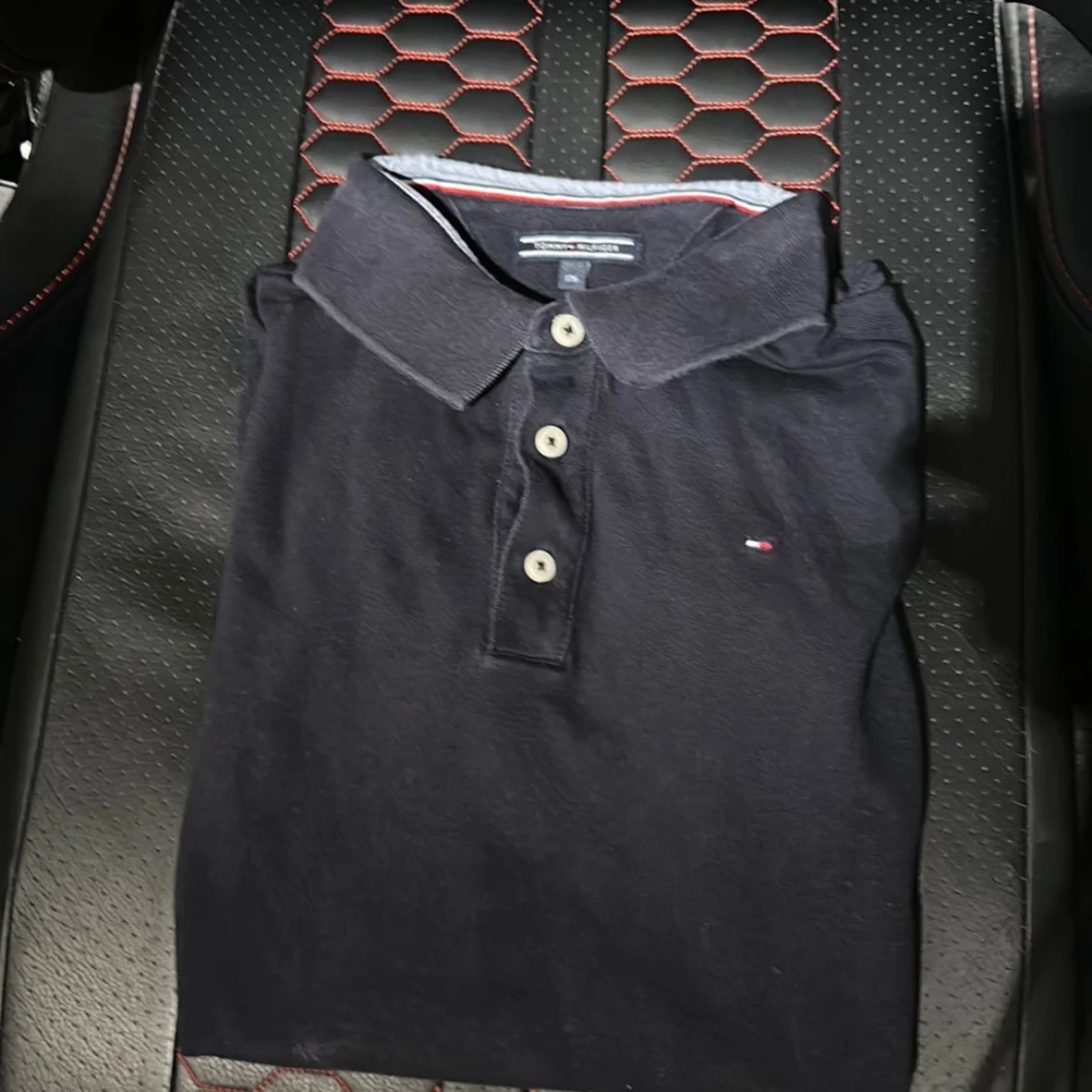 Svart pikétröja Tommy Hilfiger