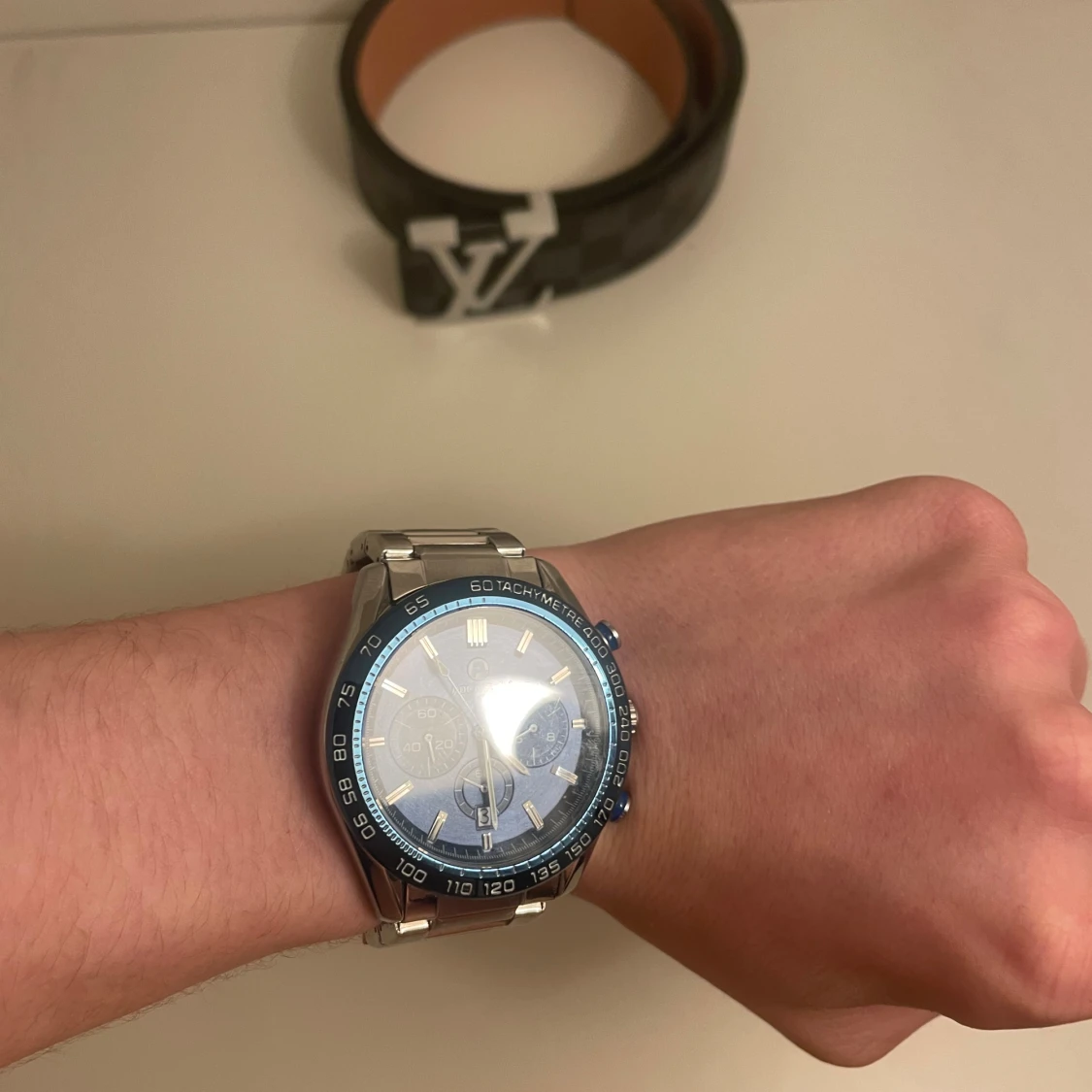 Blå kronografklocka från ADCASDIY - 3