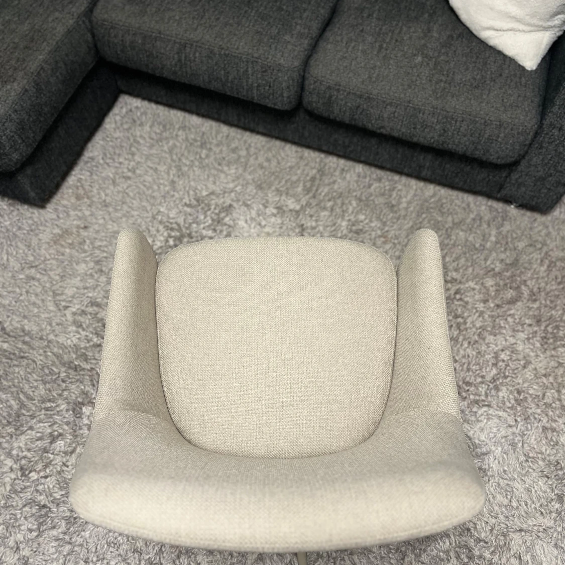 Matstol ROSTRUP vrid beige tyg  - 2