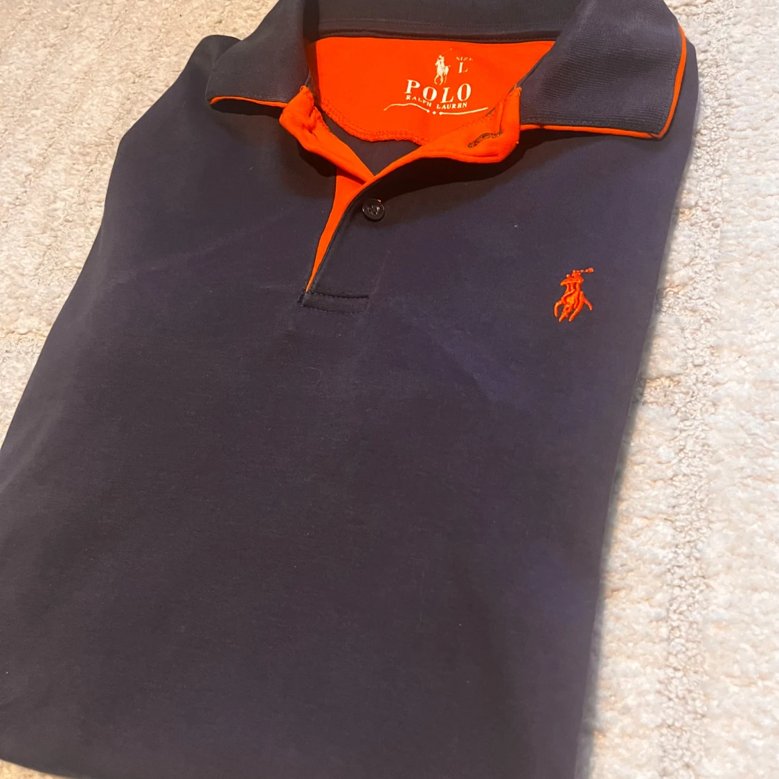 Svart och orange pikétröja Polo Ralph Lauren