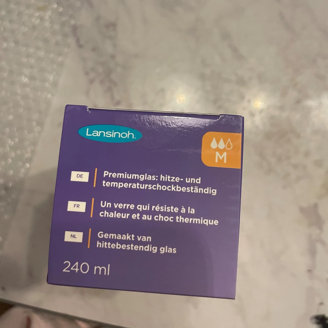 Lansinoh Glas Weithalsflasche & NaturalWave Sauger 240ml - 4