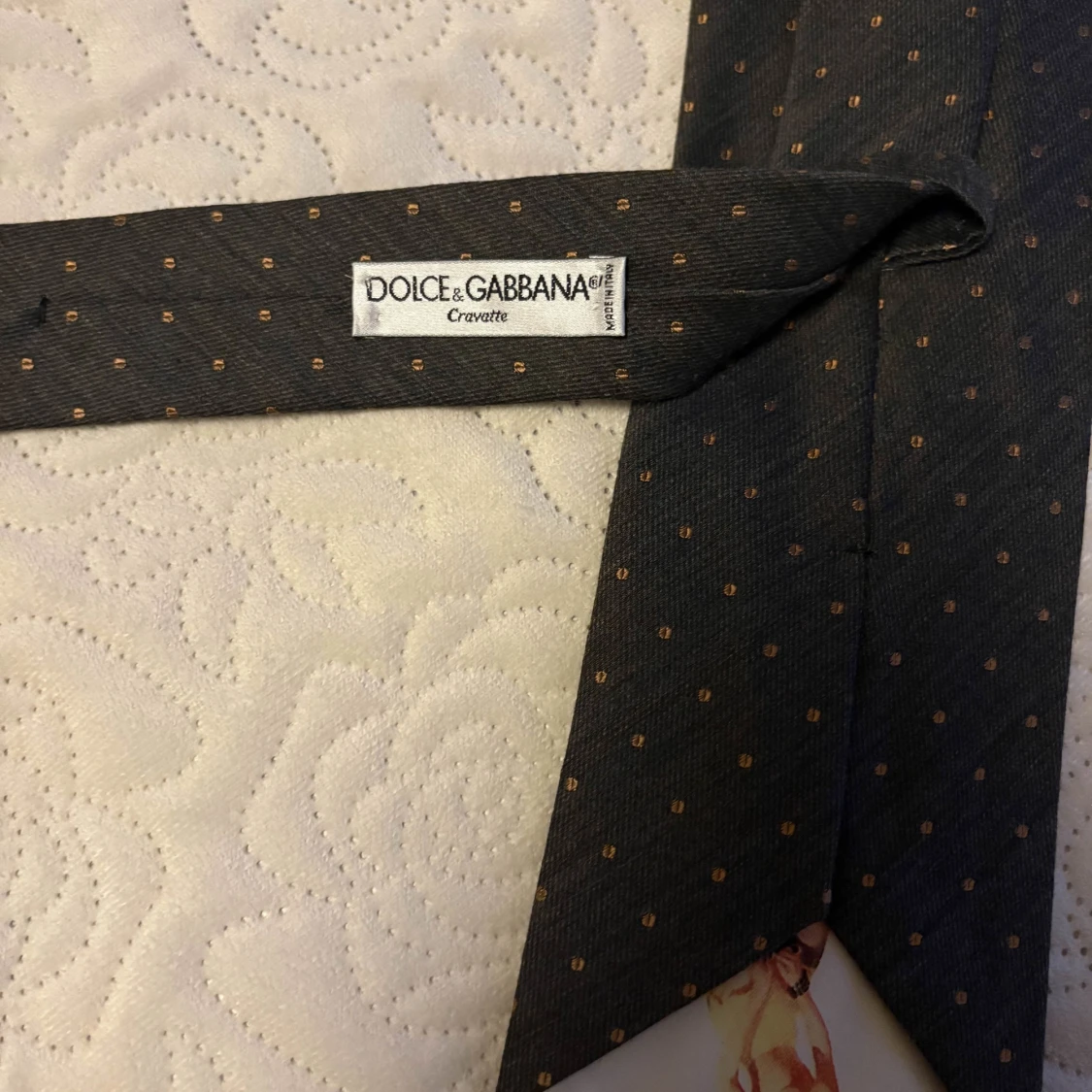 Dolce & Gabbana – Svart slips med diskreta prickar