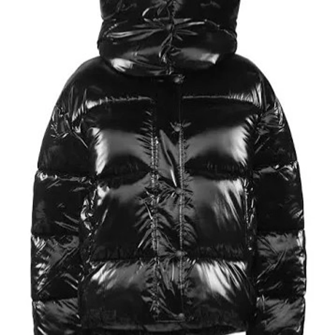 Svart glansig pufferjacka från calvin Klein