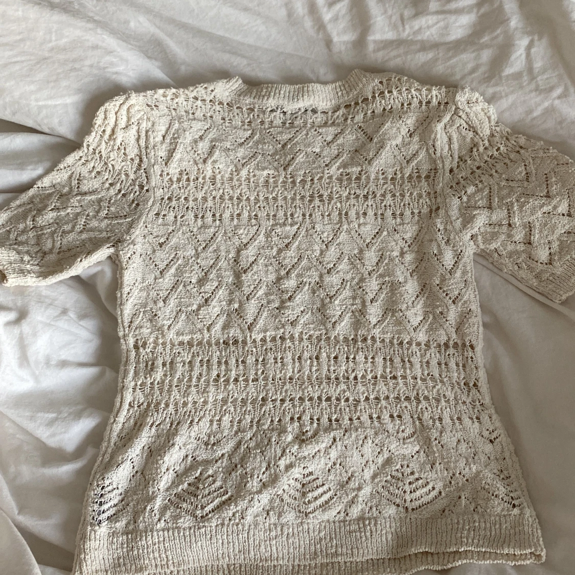 Beige stickad topp från Zara S - 1
