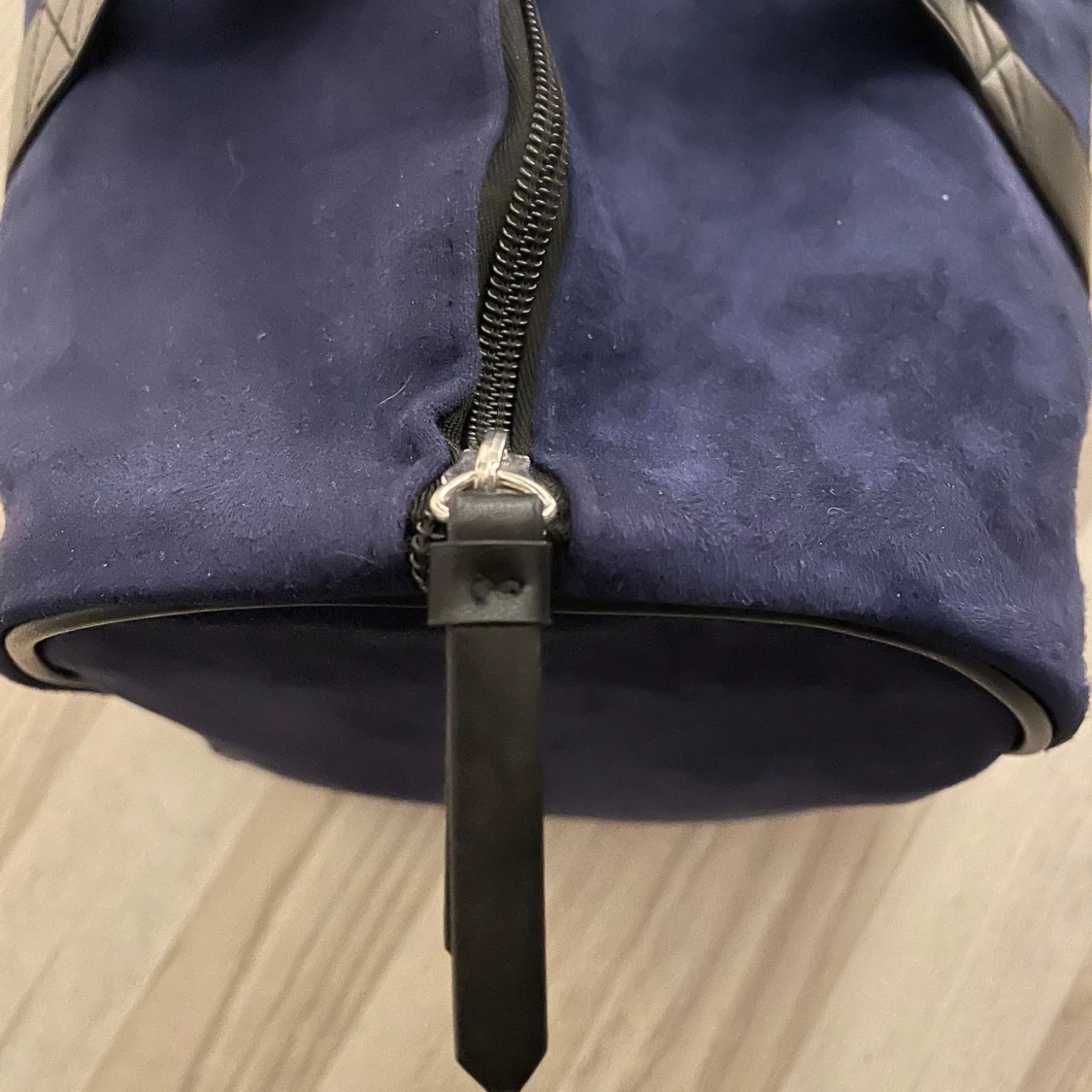 Lanvin Paris weekendbag navy blå mocka - 1