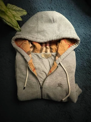 Burberry zip up i okej skick - En vanlig grå burberry zipup med några skador vid zipen och vid händerna men går att gömma ganska enkelt skulle jag säga. däljer föratt ha råd med mat😔