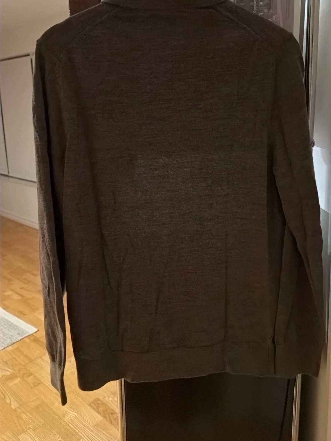 Brun långärmad pikétröja från ZARA - 1