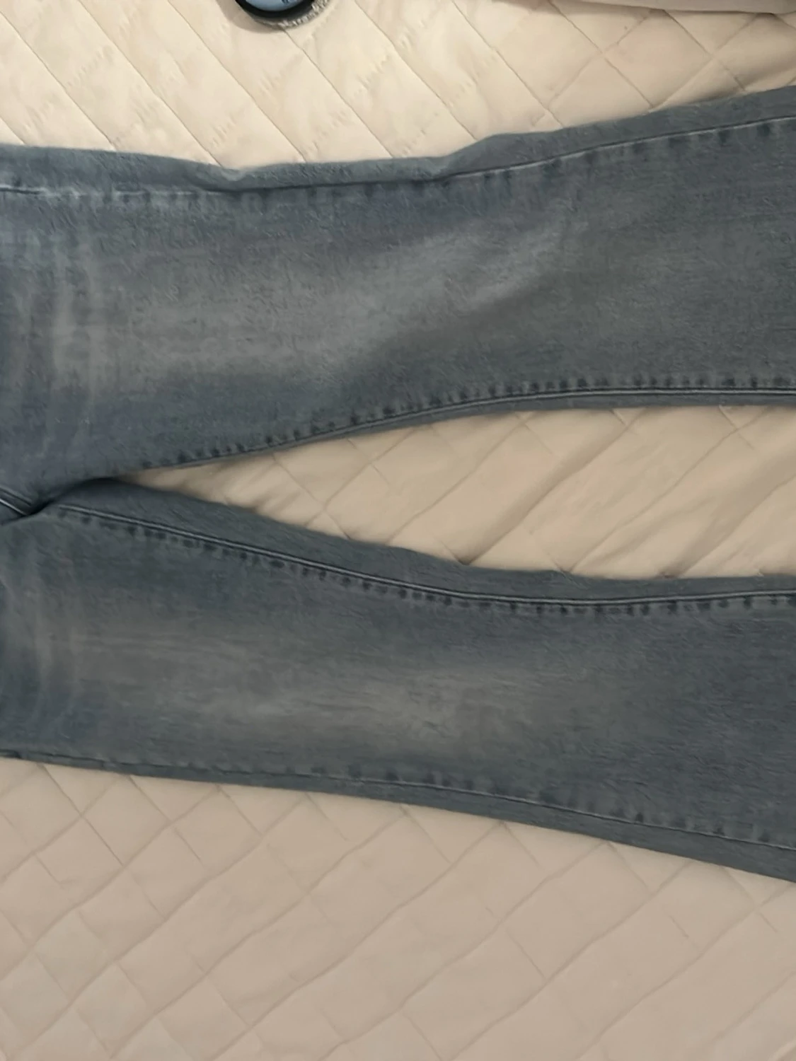 Ljusblå bootcut jeans från MSART - 1