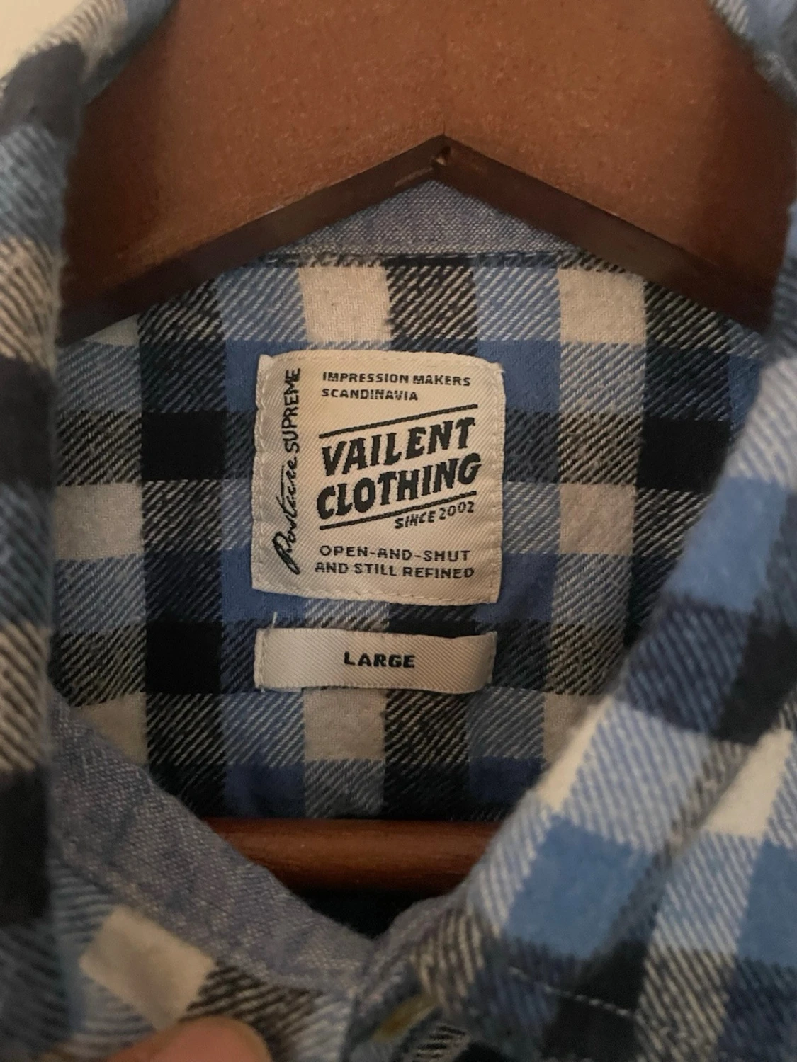 Blårutig skjorta från Vaillent Clothing - 1