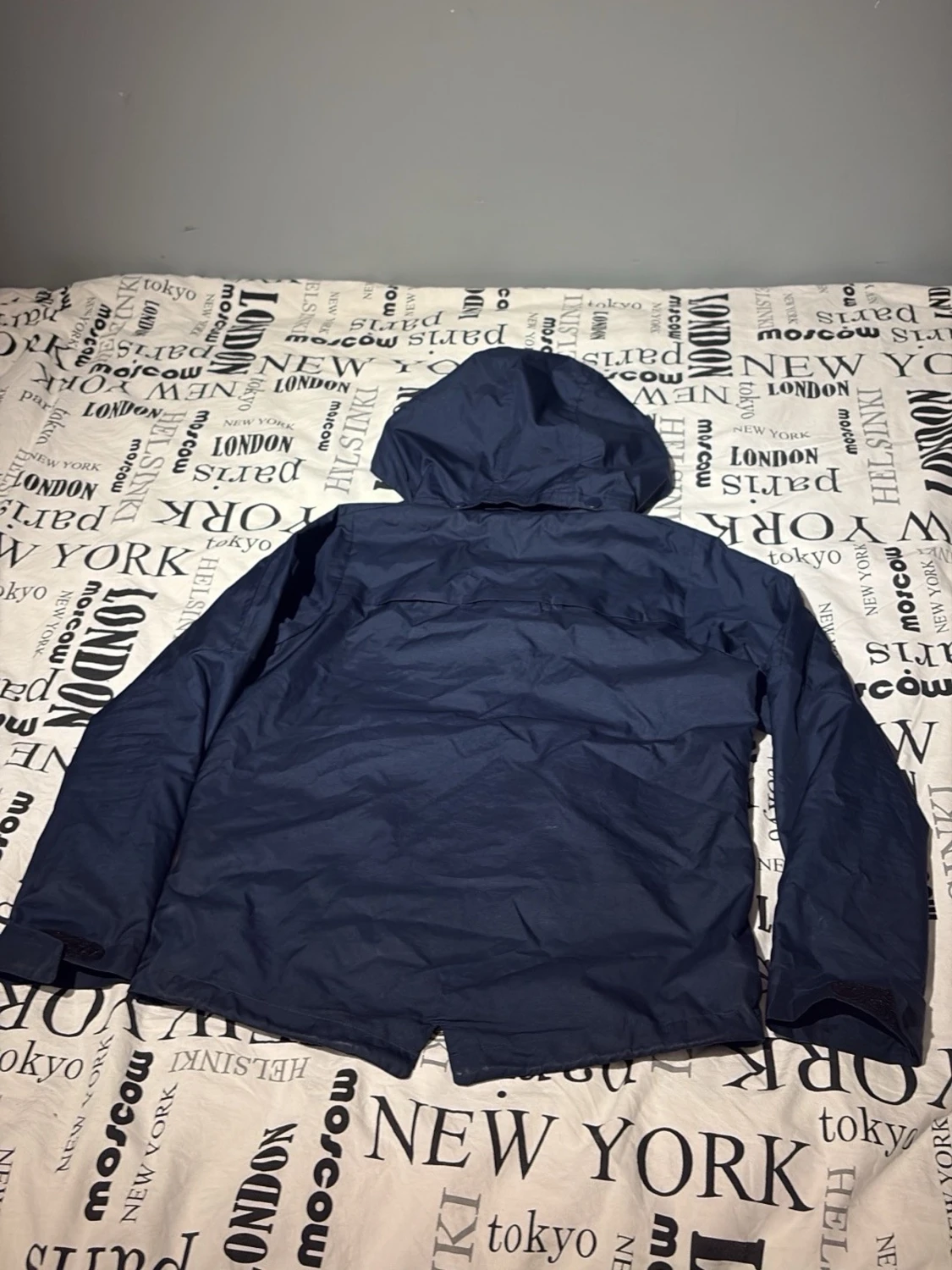 Mörkblå Nike vindjacka med huva - 3