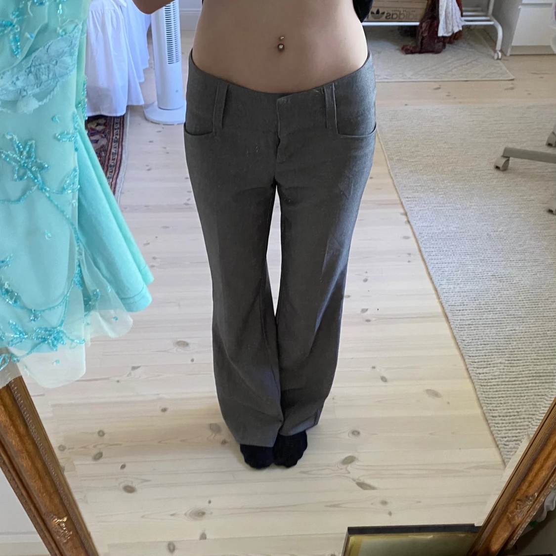 Lågmidjade kostymbyxor vintage  - 3