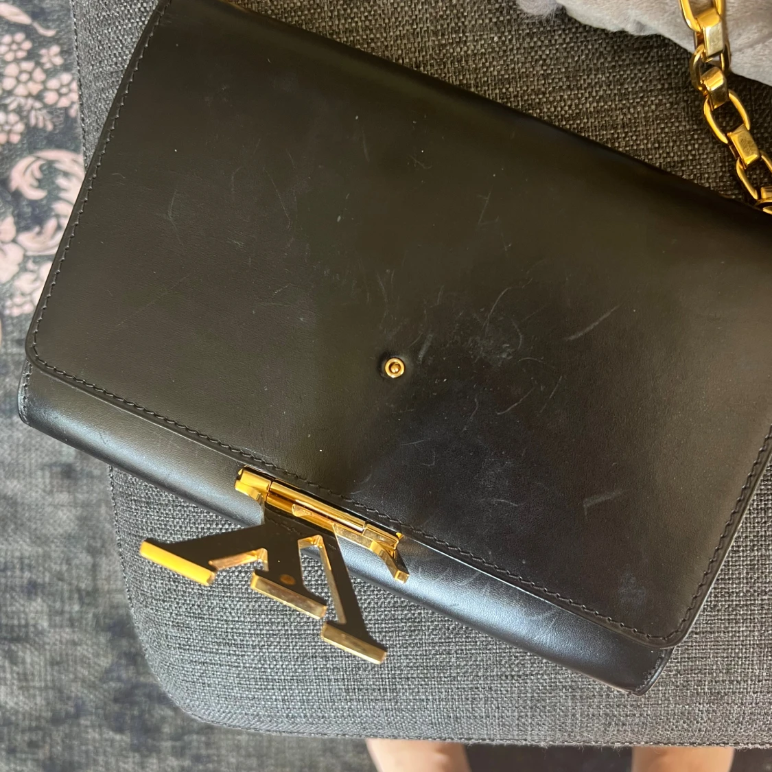 Svart Louis Vuitton axelväska i skinn - 3