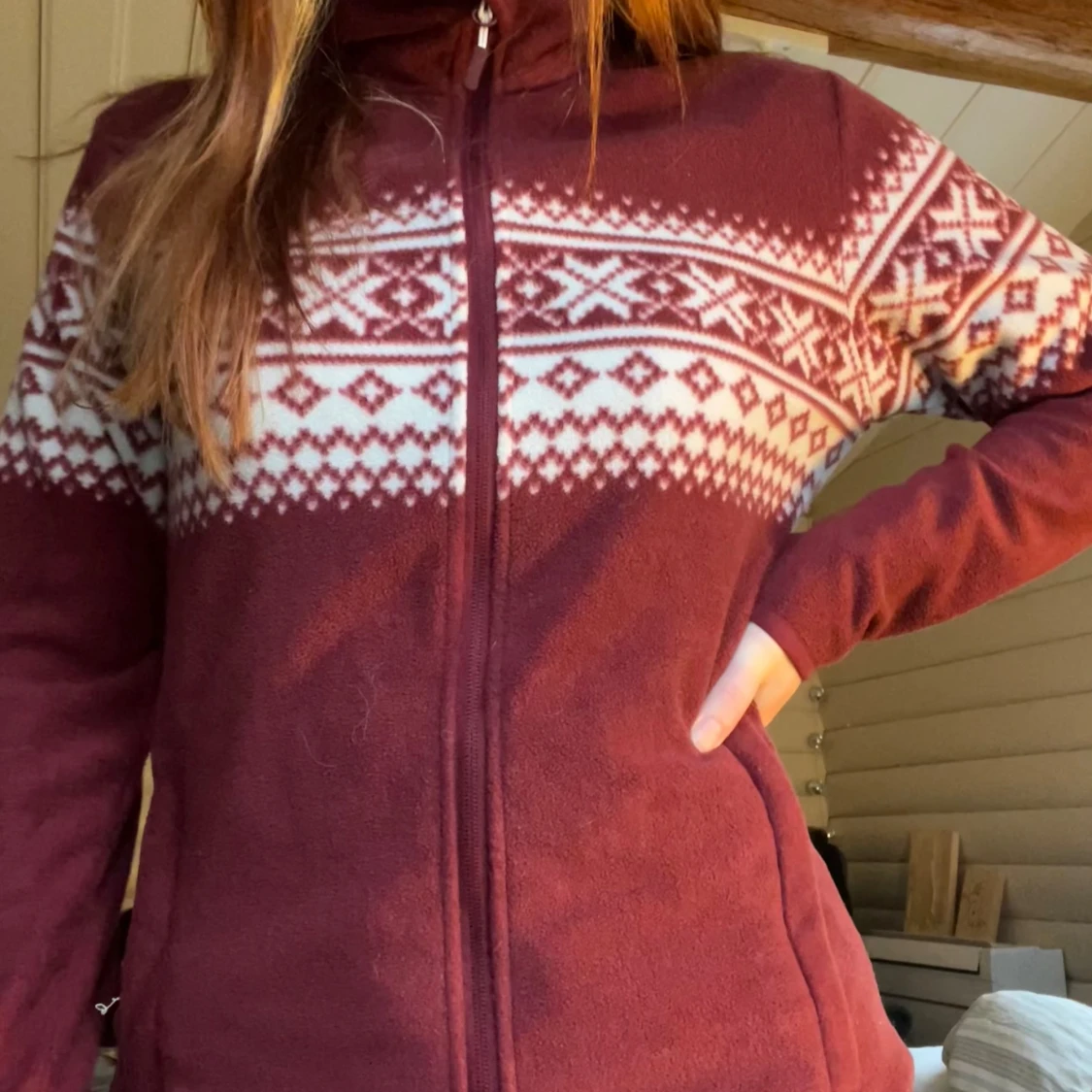 Vinröd fleece från Engelsons - 1