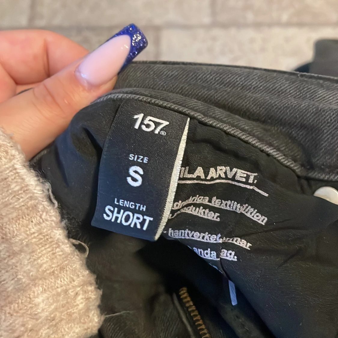 Svarta bootcut byxor från 157 - 2