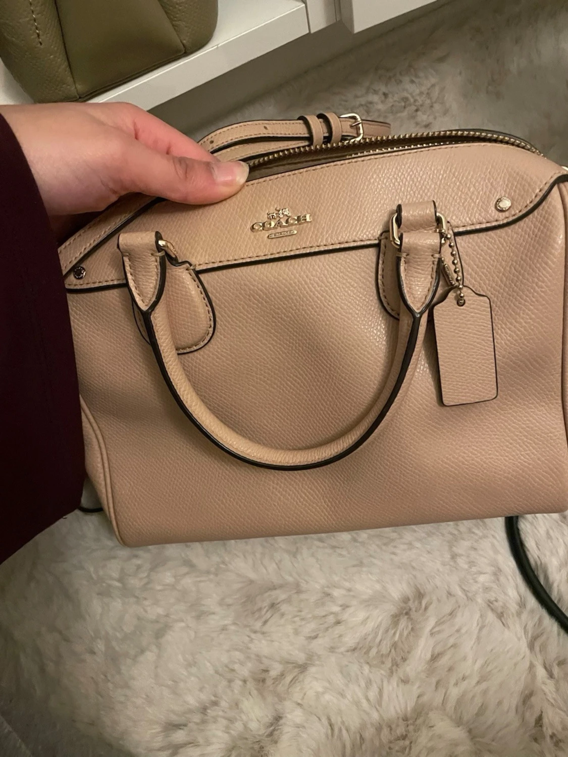 Beige handväska från Coach  - 3