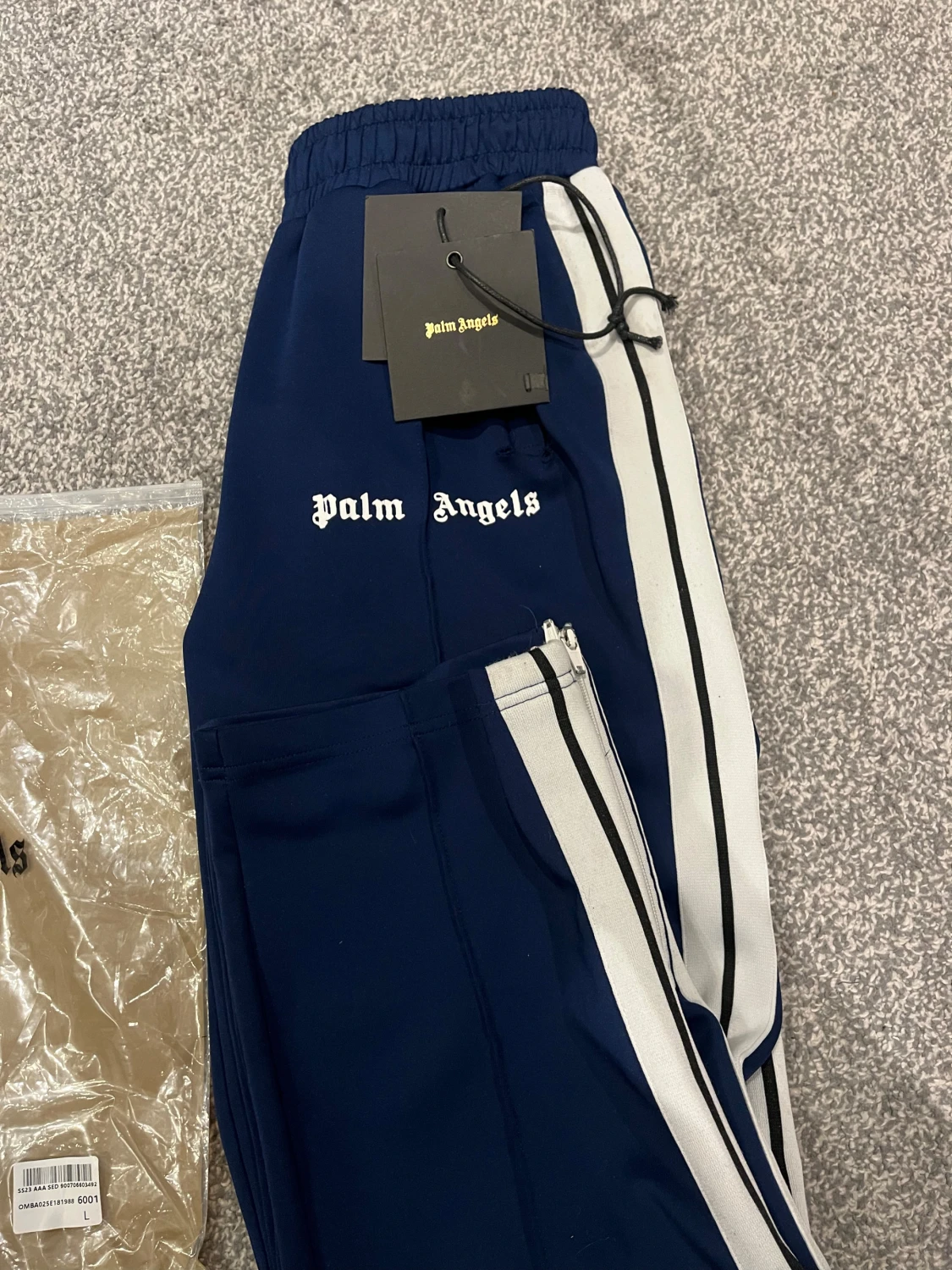 Palm Angels blå trackpants med vita ränder - 5