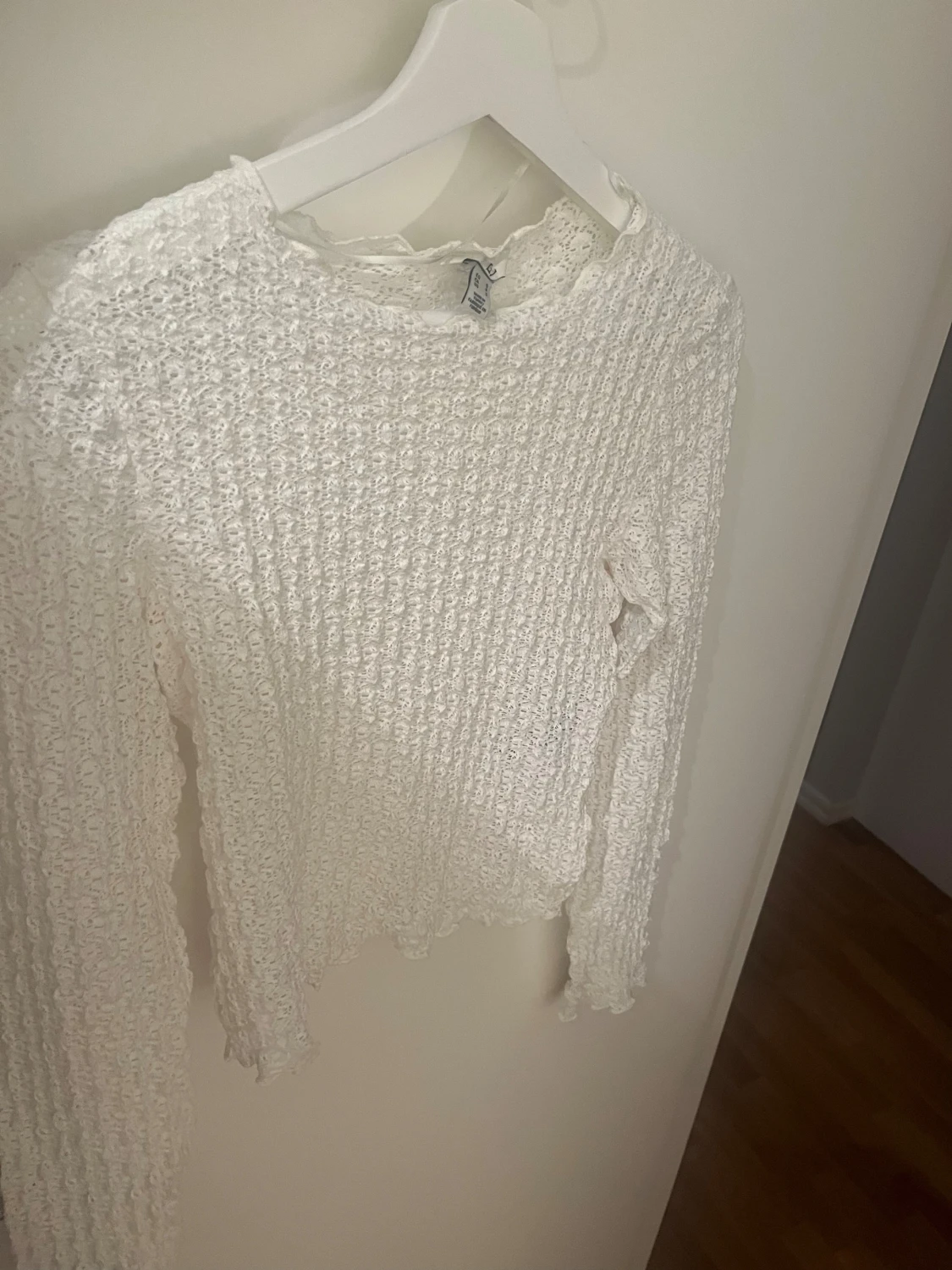 Vit spetsig långärmad blus aware - 2