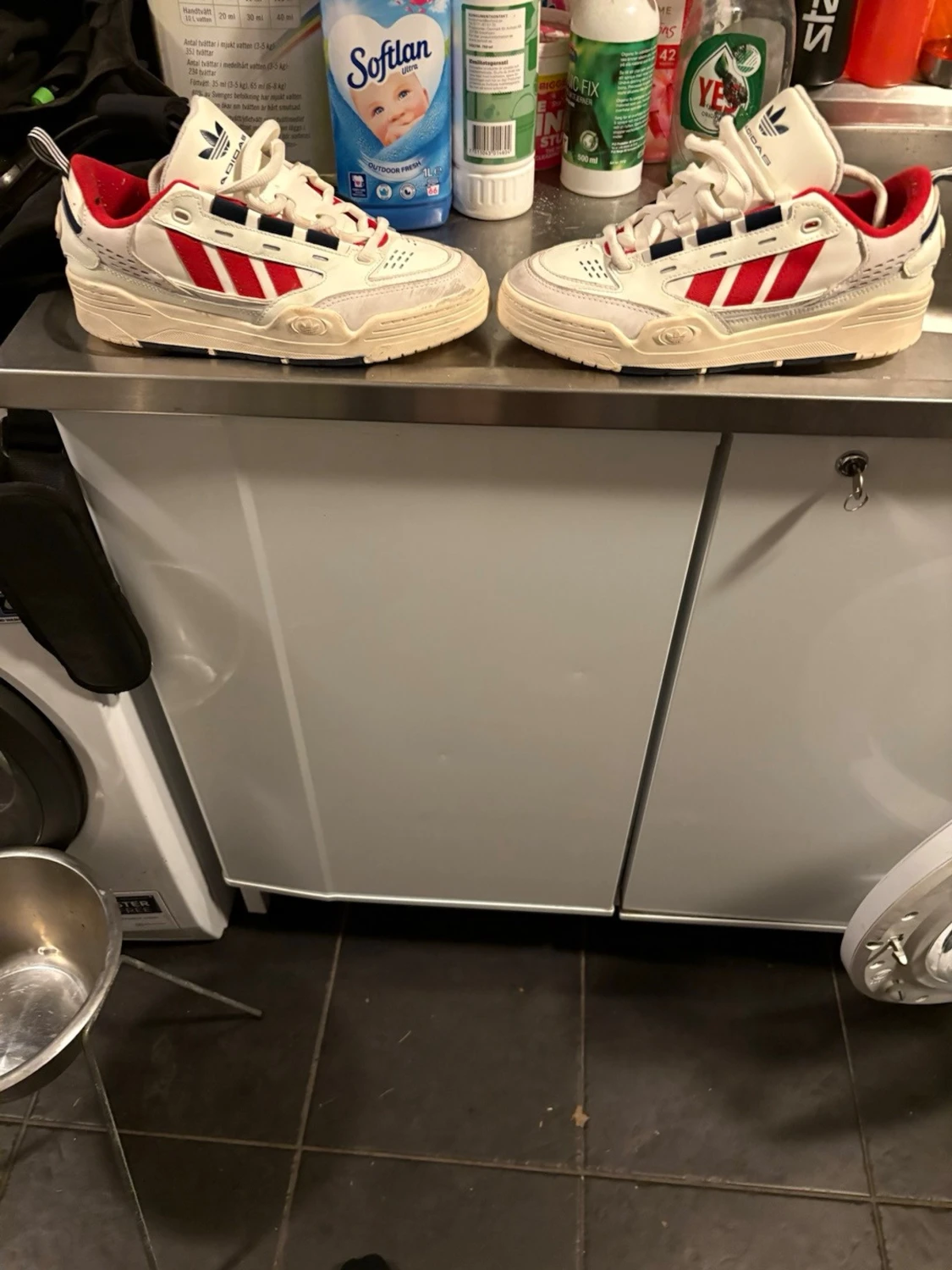 Adidas Continental 80 sneakers vit/röd - 3