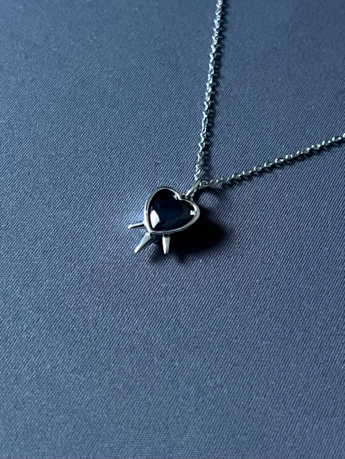 Silver & Black Heart - 2