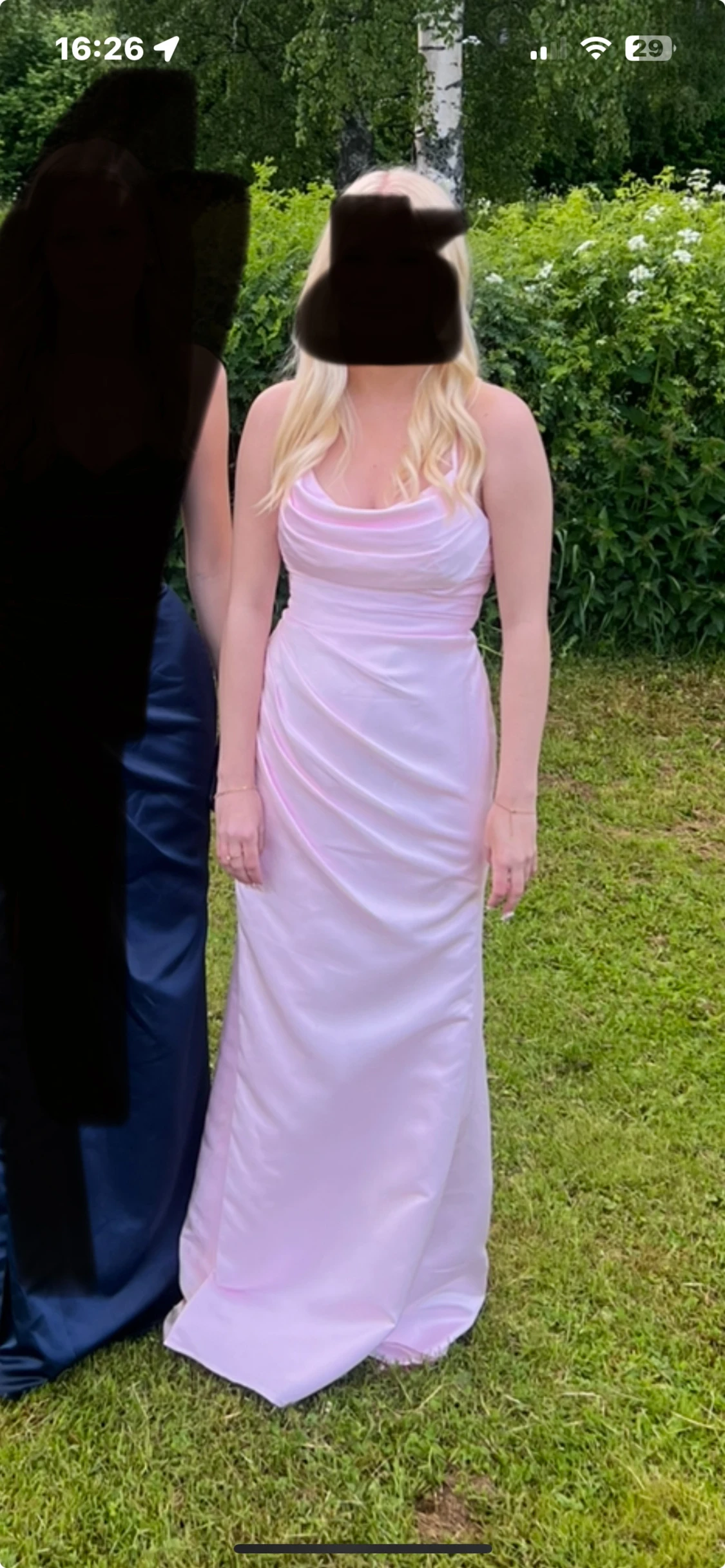 Ljusrosa långklänning - 1