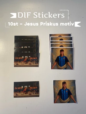 stickers Jesus Priskus - 10st stickers med Jesus Priskus motiv