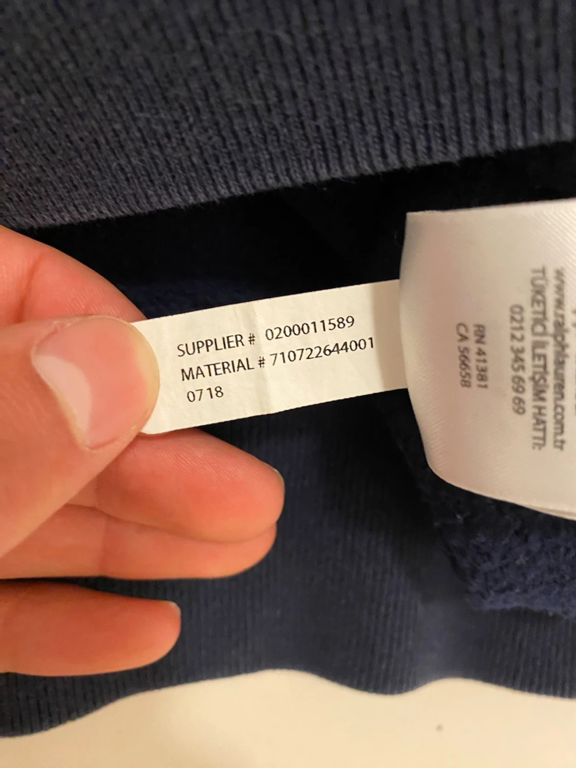 Marinblå Ralph Lauren hoodie S - 6