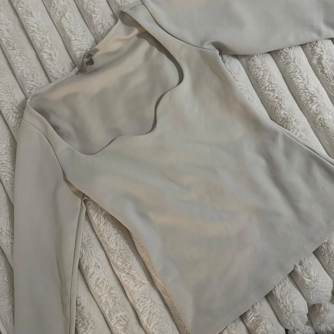 Vit långärmad topp H&M