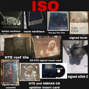 SÖKER - Söker dessa billie eilish merch :) Om ni har något/några skriv gärna och vilket pris ni hade velat sälja det för :)🙏