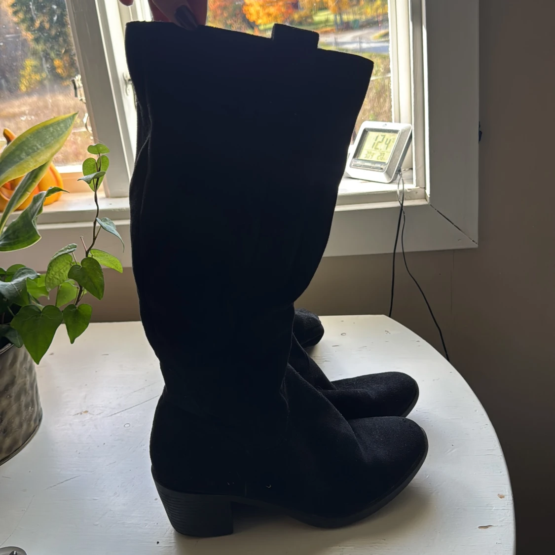 Svarta mockastövlar med klack - 2