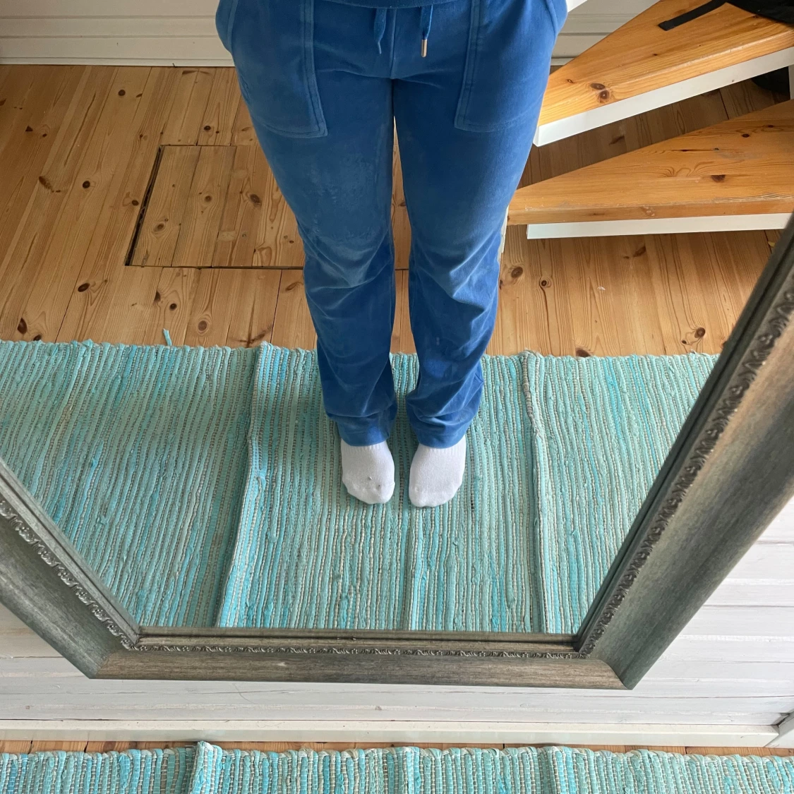 Blå velourbyxor Juicy Couture XXS