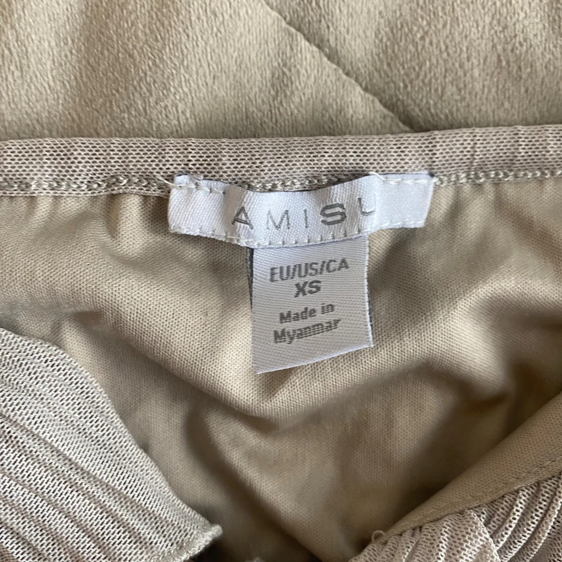 Beige volangtop från Amisu XS - 1
