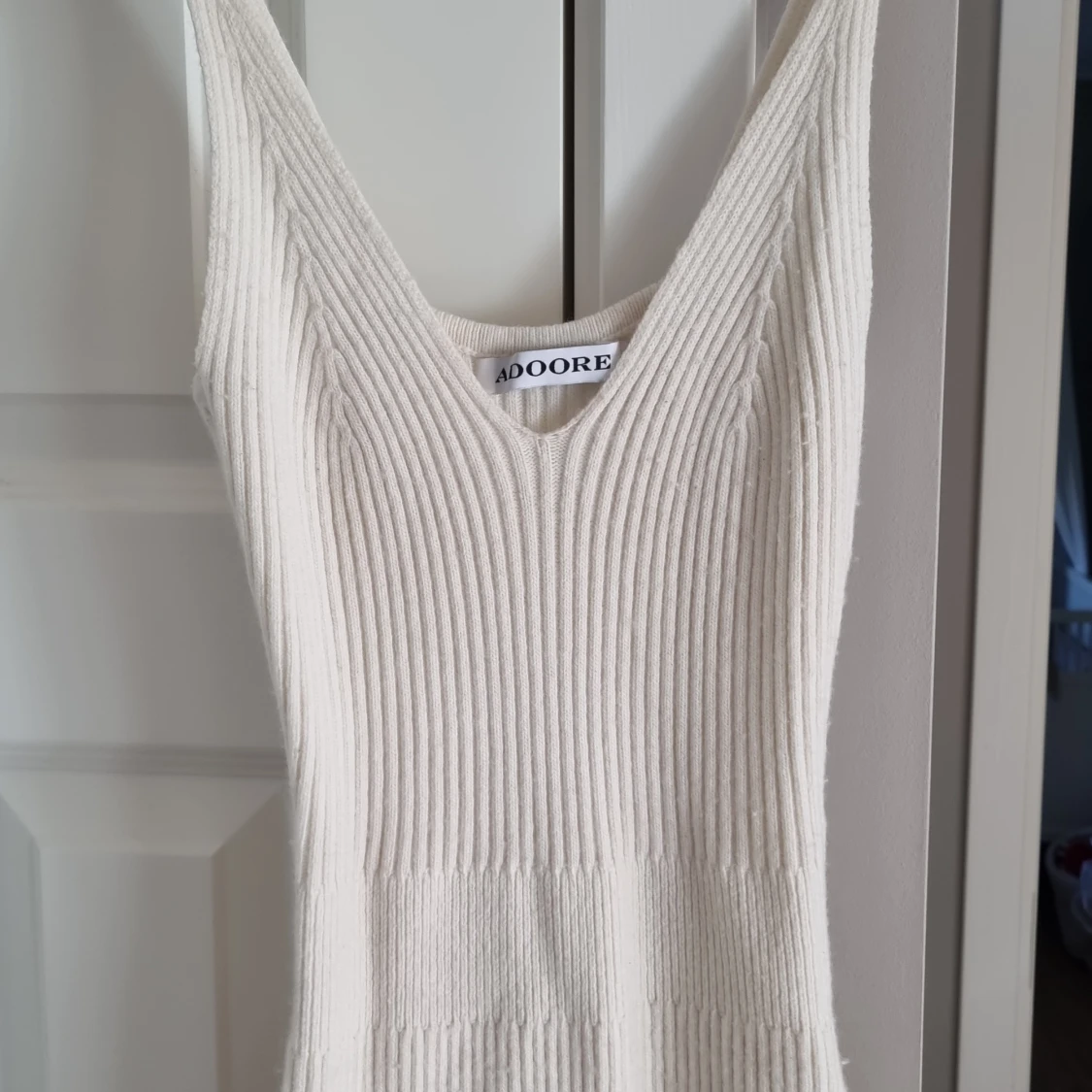 Vit ribbad långklänning från Adoore - 2